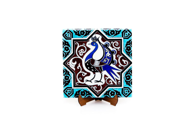 Selçuklu Dönemi Tavuskuşu Motifli İznik Çini - Karolar