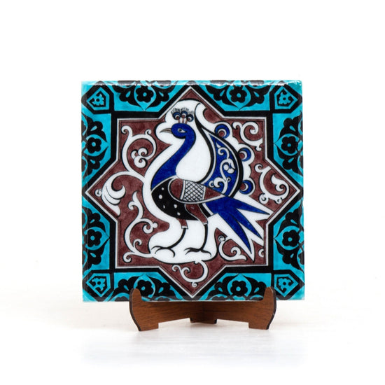 Selçuklu Dönemi Tavuskuşu Motifli İznik Çini - Karolar