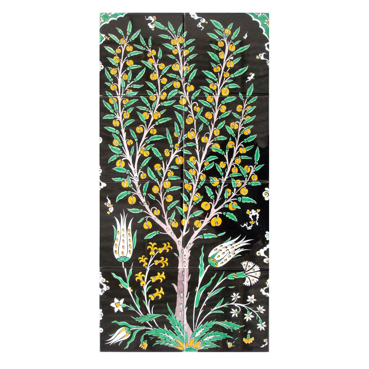 Apple Tree Patterned Iznik Tile Panel