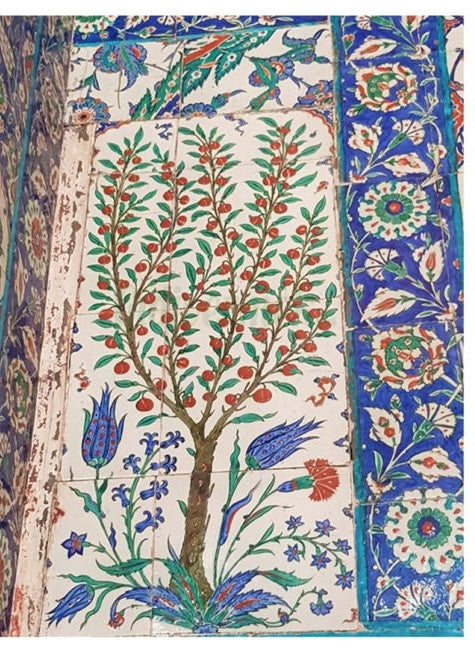 Apple Tree Patterned Iznik Tile Panel