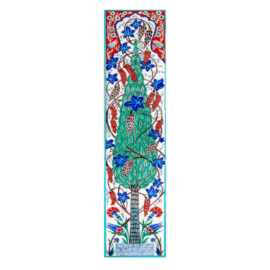 Selvi Ağacı ve Üzümlü İznik Çini Pano - Panolar