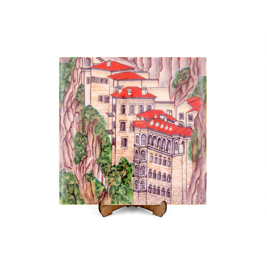 Sümela Manastırı Desenli İznik Çini Karo