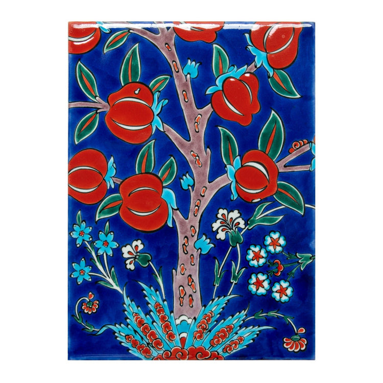 Trabzon Hurması Motifli İznik Çini Pano - Panolar