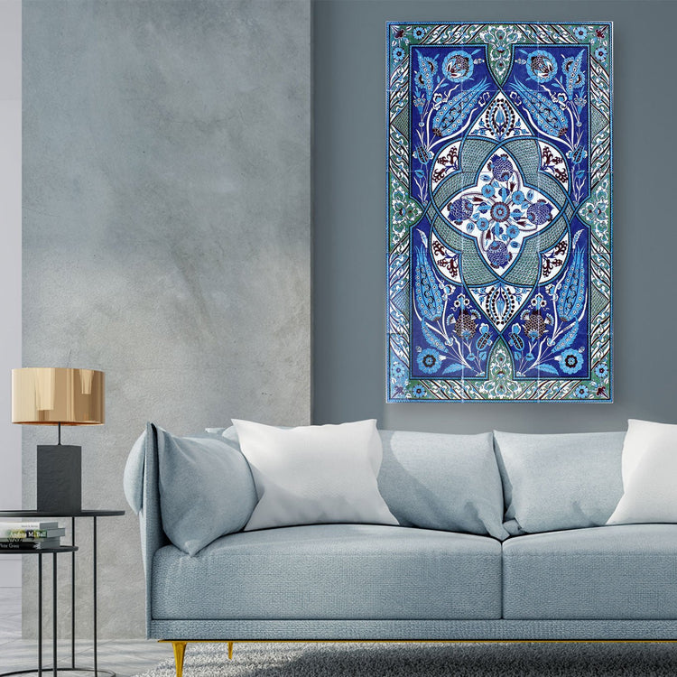 Üslupların Sentezi Desenli İznik Çini Pano - Panolar