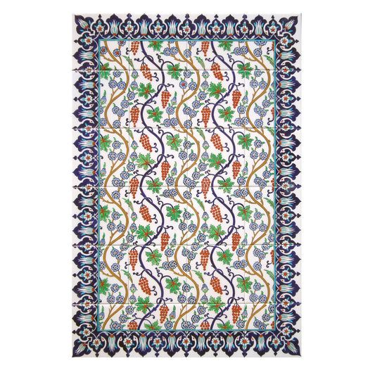 Üzüm Motifli İznik Çini Pano - Panolar